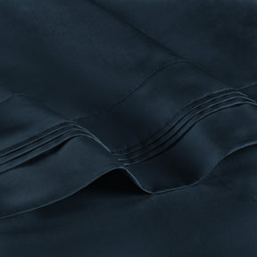 Superior 1000-Thread Count Egyptian Cotton Solid Pillowcase Set - Navy Blue