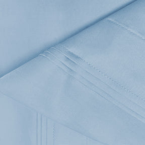 Superior 1000-Thread Count Egyptian Cotton Solid Pillowcase Set - Light Blue