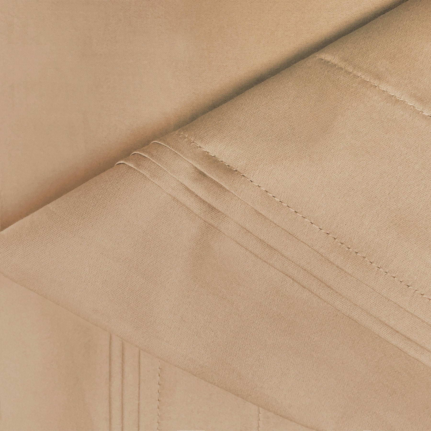Superior 1000-Thread Count Egyptian Cotton Solid Pillowcase Set - Tan