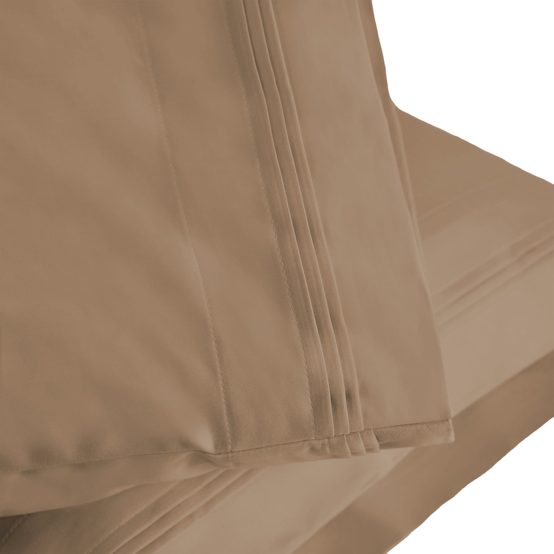 Superior 1000-Thread Count Egyptian Cotton Solid Pillowcase Set - Taupe