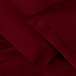 Superior 1000-Thread Count Egyptian Cotton Solid Pillowcase Set - Burgundy