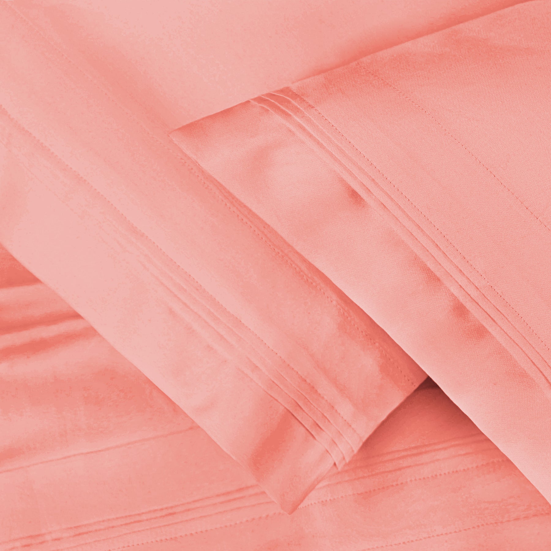 Superior 1000-Thread Count Egyptian Cotton Solid Pillowcase Set - Dusted Rose