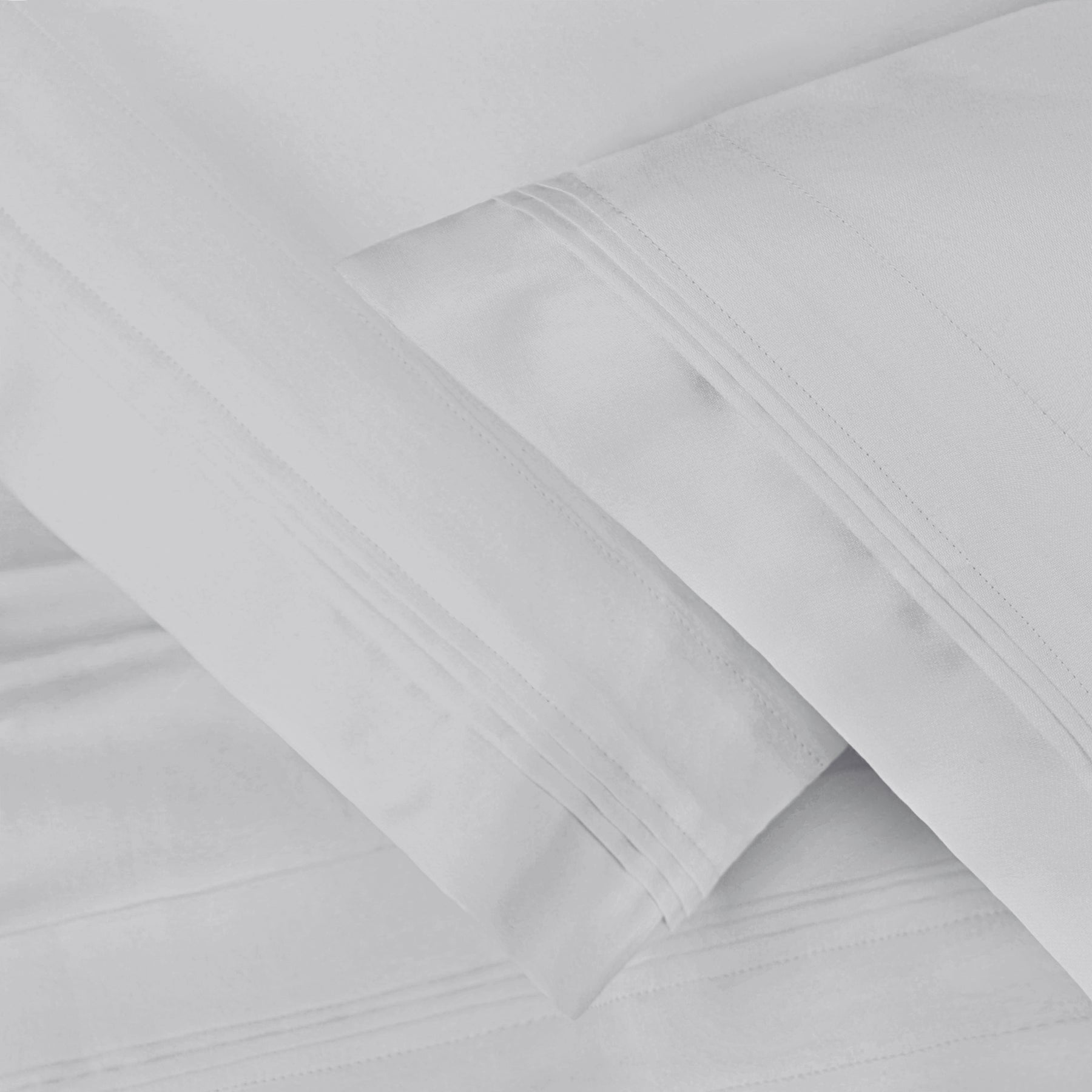 Superior 1000-Thread Count Egyptian Cotton Solid Pillowcase Set - Platinum