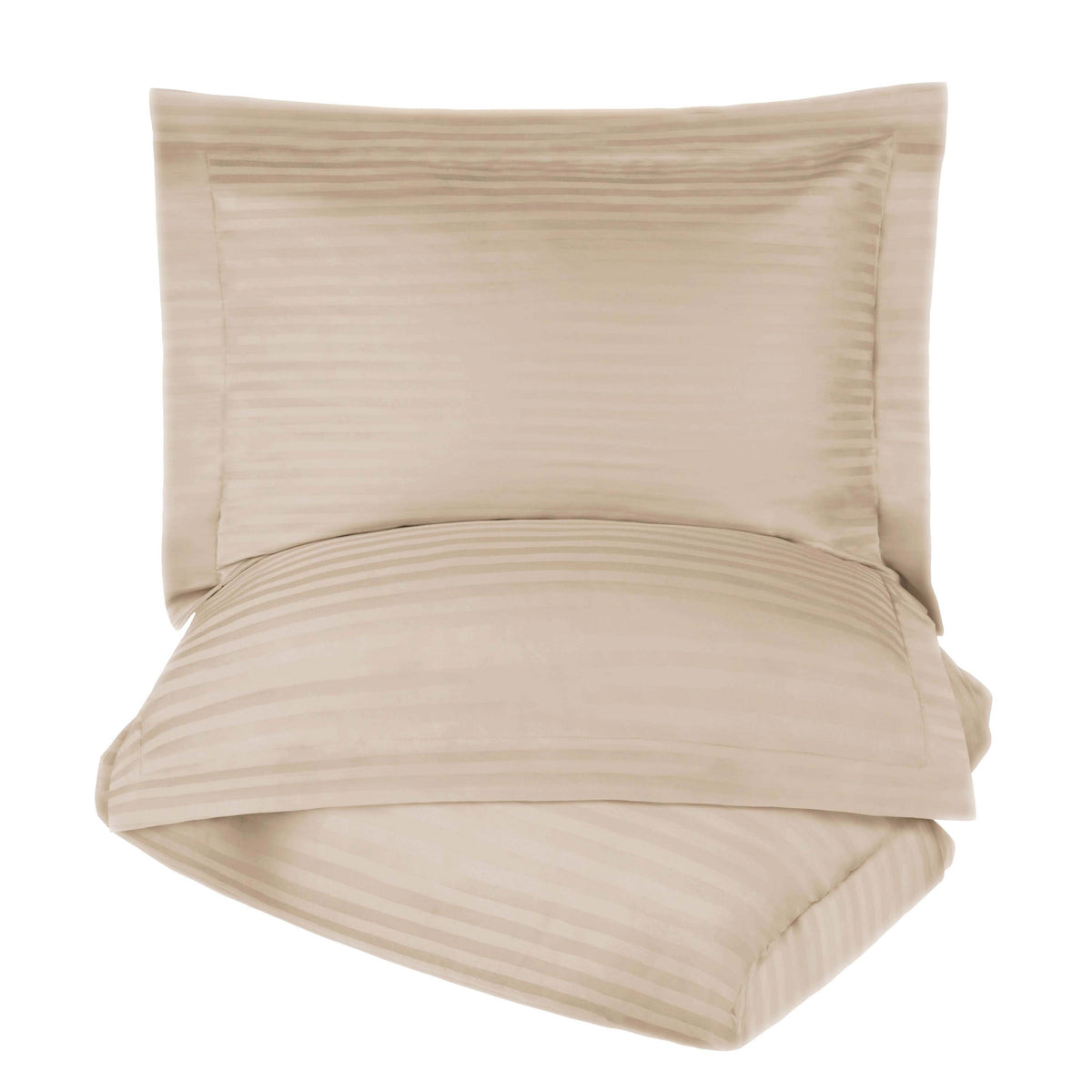 Superior Premium 600 Thread Count Egyptian Cotton Solid Duvet Cover Set -  Beige