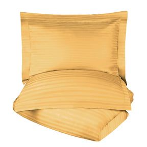 Superior Premium 600 Thread Count Egyptian Cotton Solid Duvet Cover Set -  Gold
