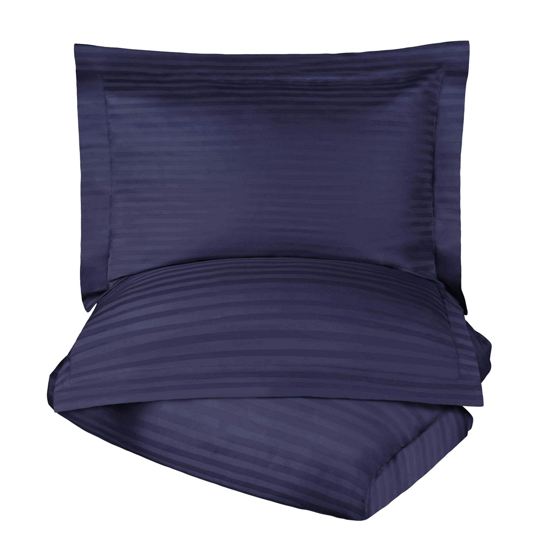 Superior Premium 600 Thread Count Egyptian Cotton Solid Duvet Cover Set -  Navy Blue