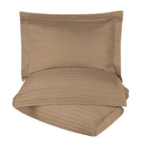 Superior Premium 600 Thread Count Egyptian Cotton Solid Duvet Cover Set -  Taupe