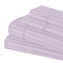 Superior Premium 600 Thread Count Egyptian Cotton Striped Deep Pocket Sheet Set - Lavender