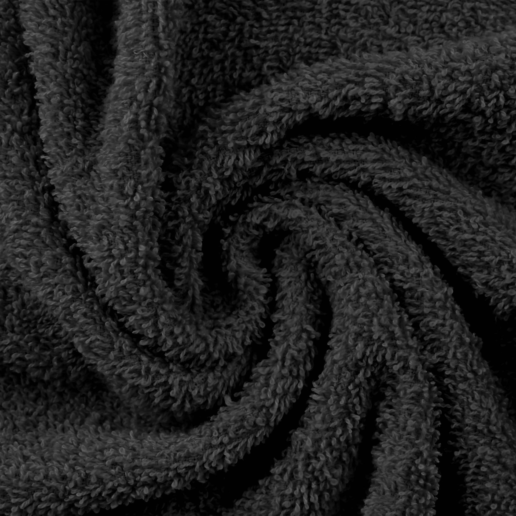 Superior Eco-Friendly Ring Spun Cotton 6-Piece Hand Towel Set - Black