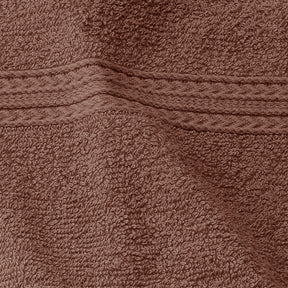 Superior Eco-Friendly Ring Spun Cotton 6-Piece Hand Towel Set - Brown