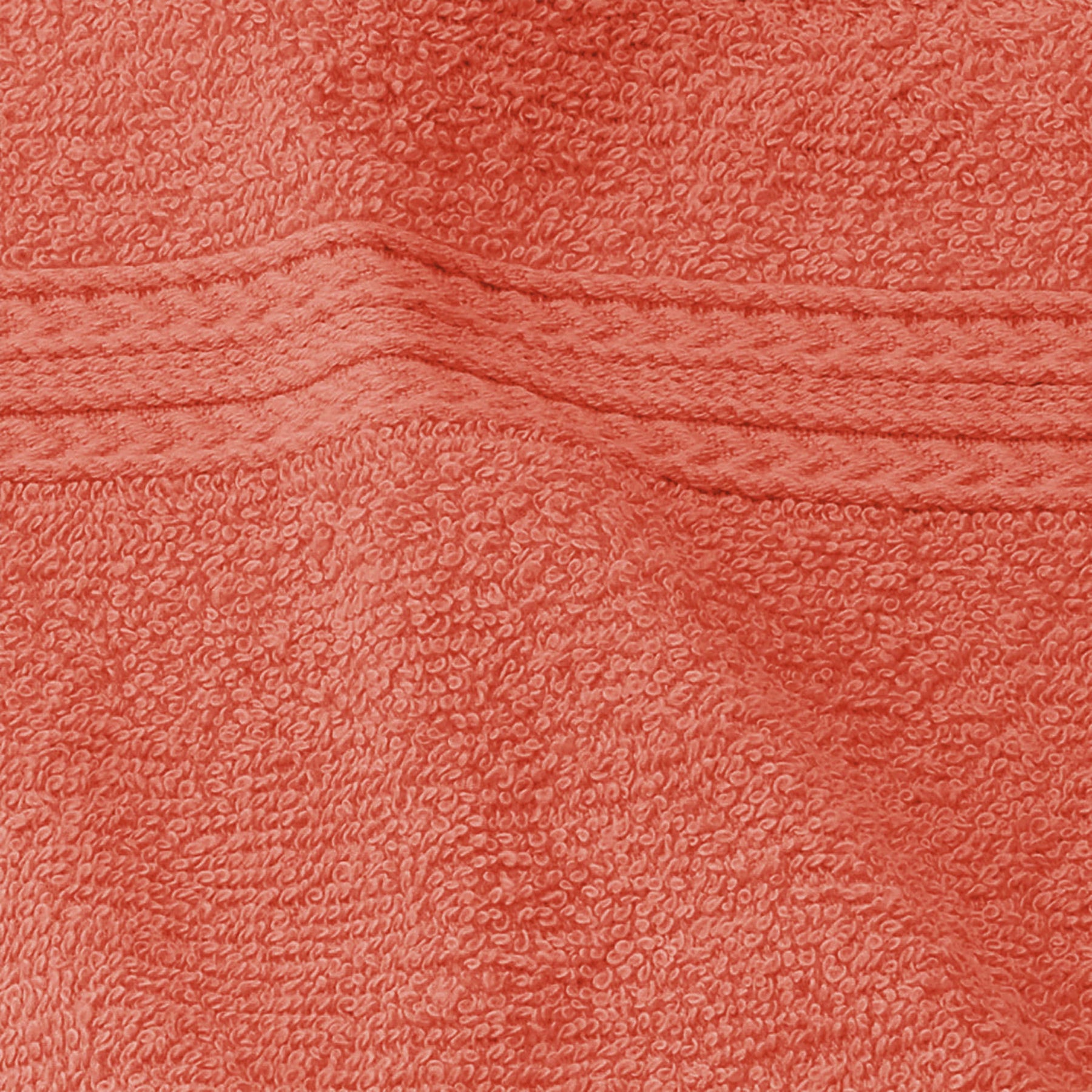 Superior Eco-Friendly Ring Spun Cotton 6-Piece Hand Towel Set -  Coral