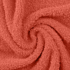 Superior Eco-Friendly Ring Spun Cotton 6-Piece Hand Towel Set - Coral