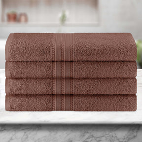 Eco-Friendly Ring Spun Cotton Towel Set - Brown