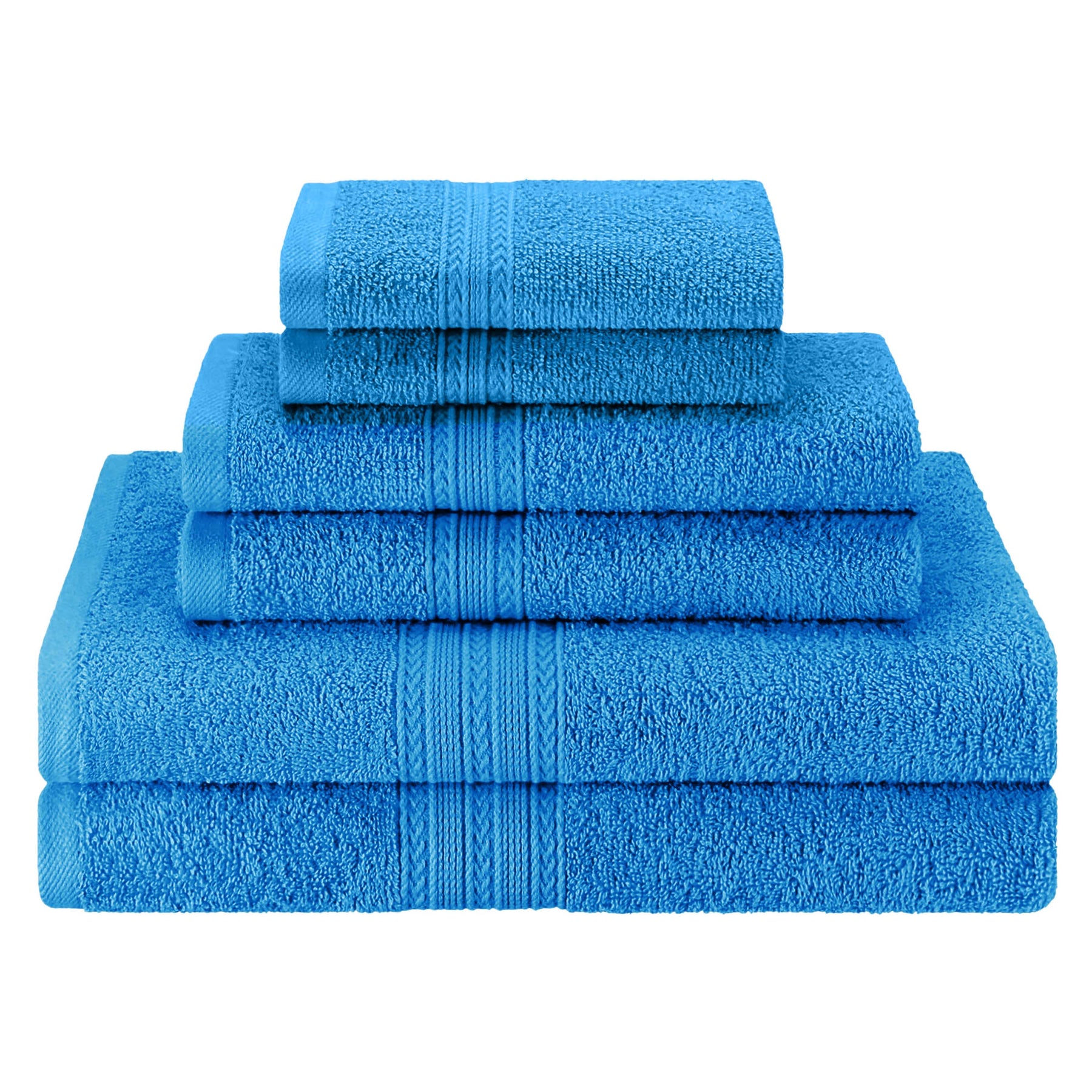 Eco-Friendly Ring Spun Cotton Towel Set - Aster Blue