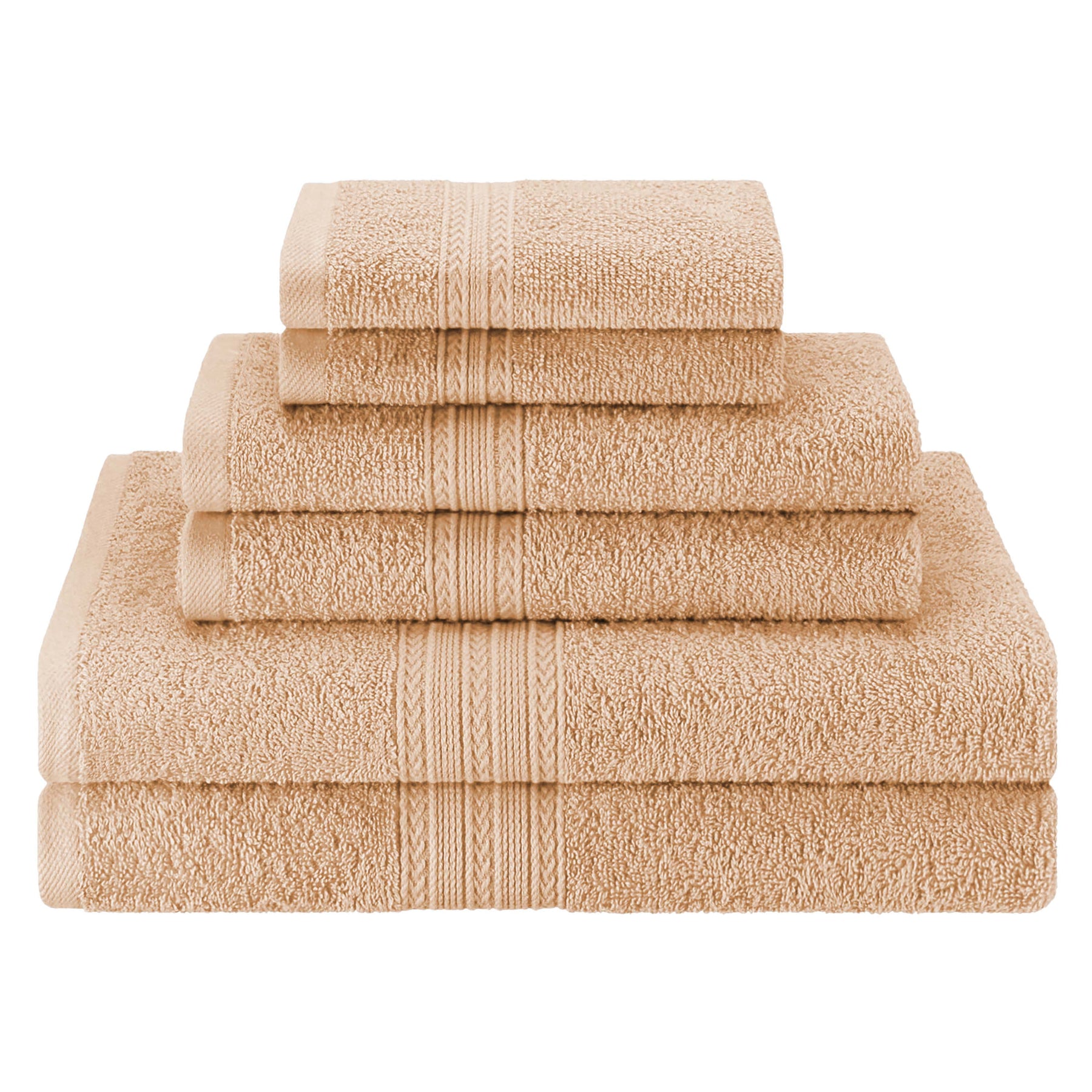 Eco-Friendly Ring Spun Cotton Towel Set - Camel