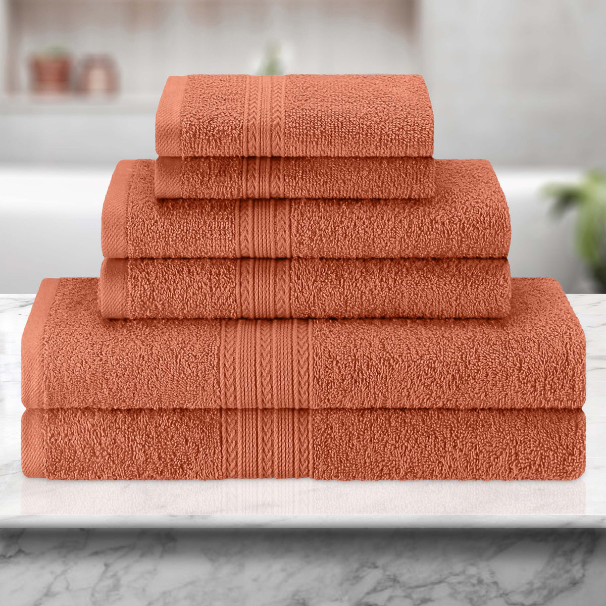 Eco-Friendly Ring Spun Cotton Towel Set - Copper