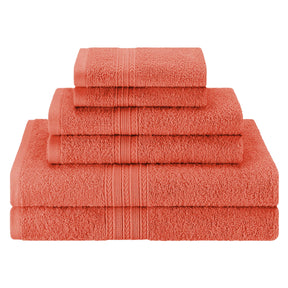 Eco-Friendly Ring Spun Cotton Towel Set - Coral