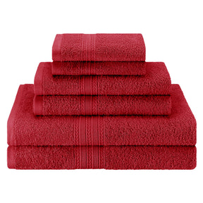 Eco-Friendly Ring Spun Cotton Towel Set - Cranberry