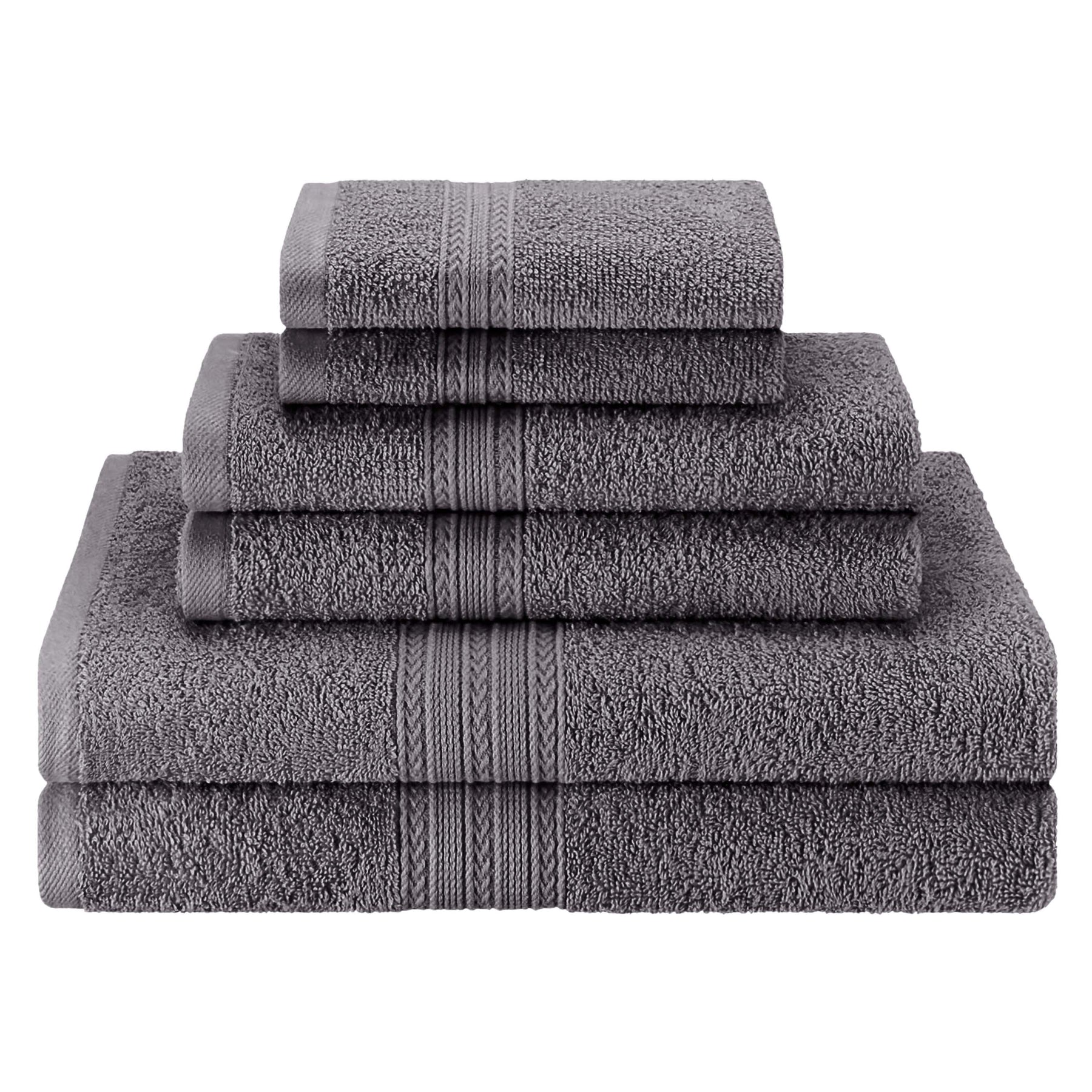 Eco-Friendly Ring Spun Cotton Towel Set - Graphite