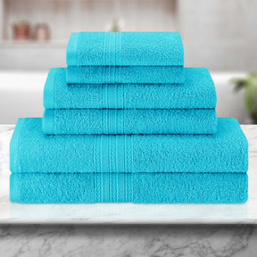 Eco-Friendly Ring Spun Cotton Towel Set - Turquoise