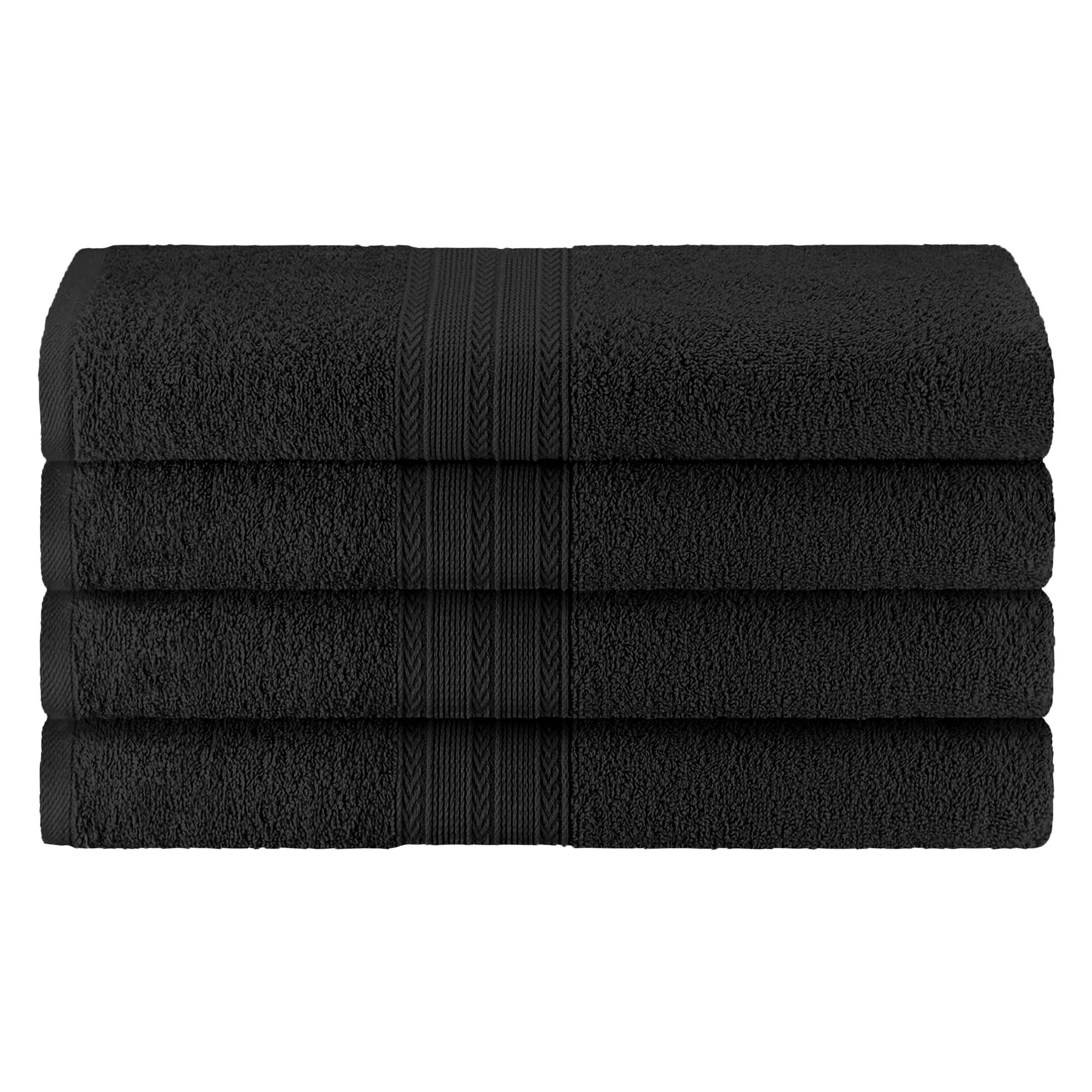 Eco-Friendly Ring Spun Cotton Towel Set - Black