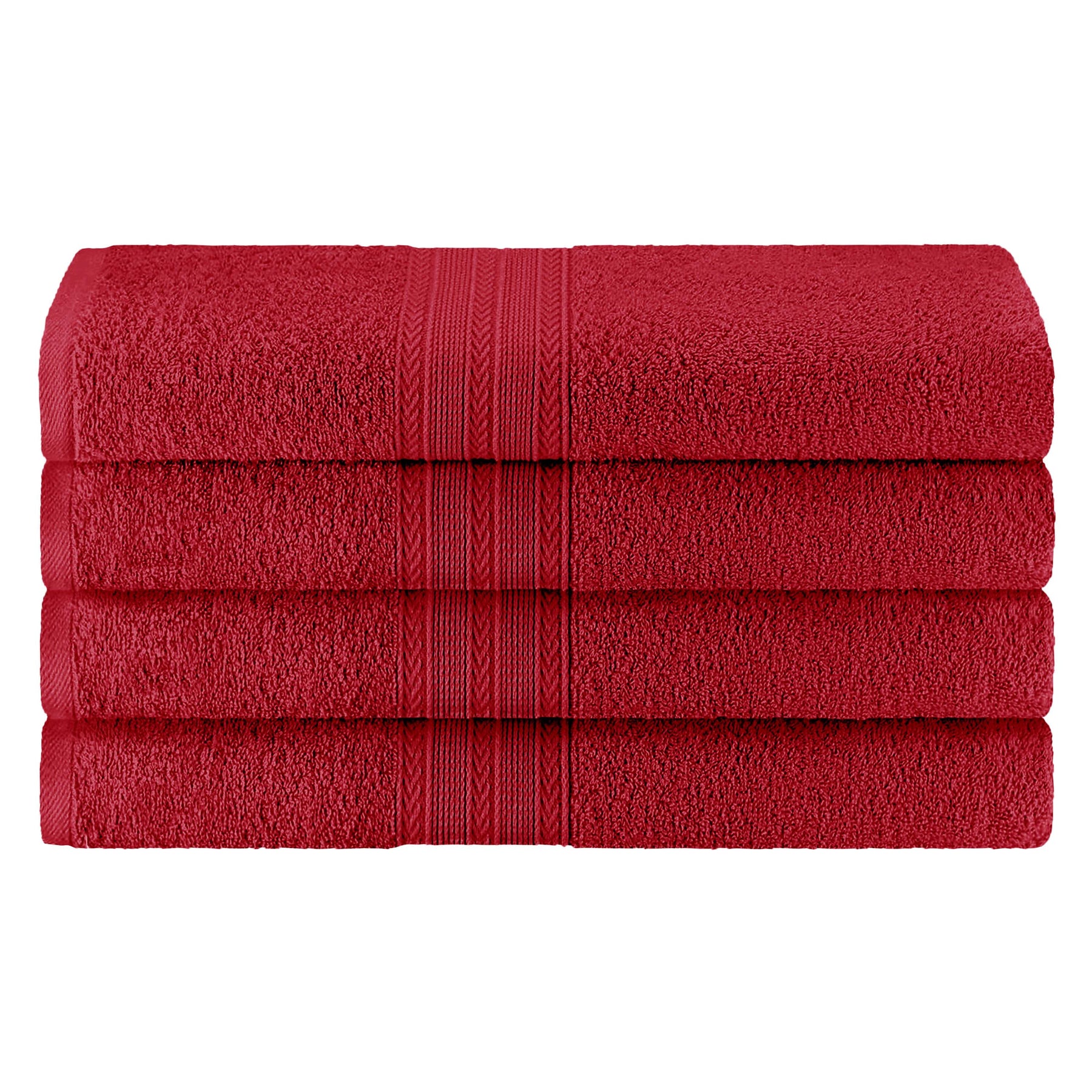 Eco-Friendly Ring Spun Cotton Towel Set - Cranberry