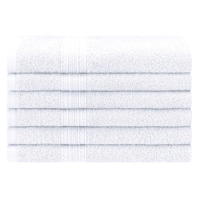 Superior Eco-Friendly Ring Spun Cotton 6-Piece Hand Towel Set - White