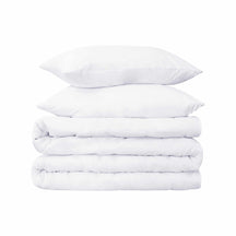 Superior Egyptian Cotton 700 Thread Count Breathable 3-Piece Duvet Cover Bedding Set - White