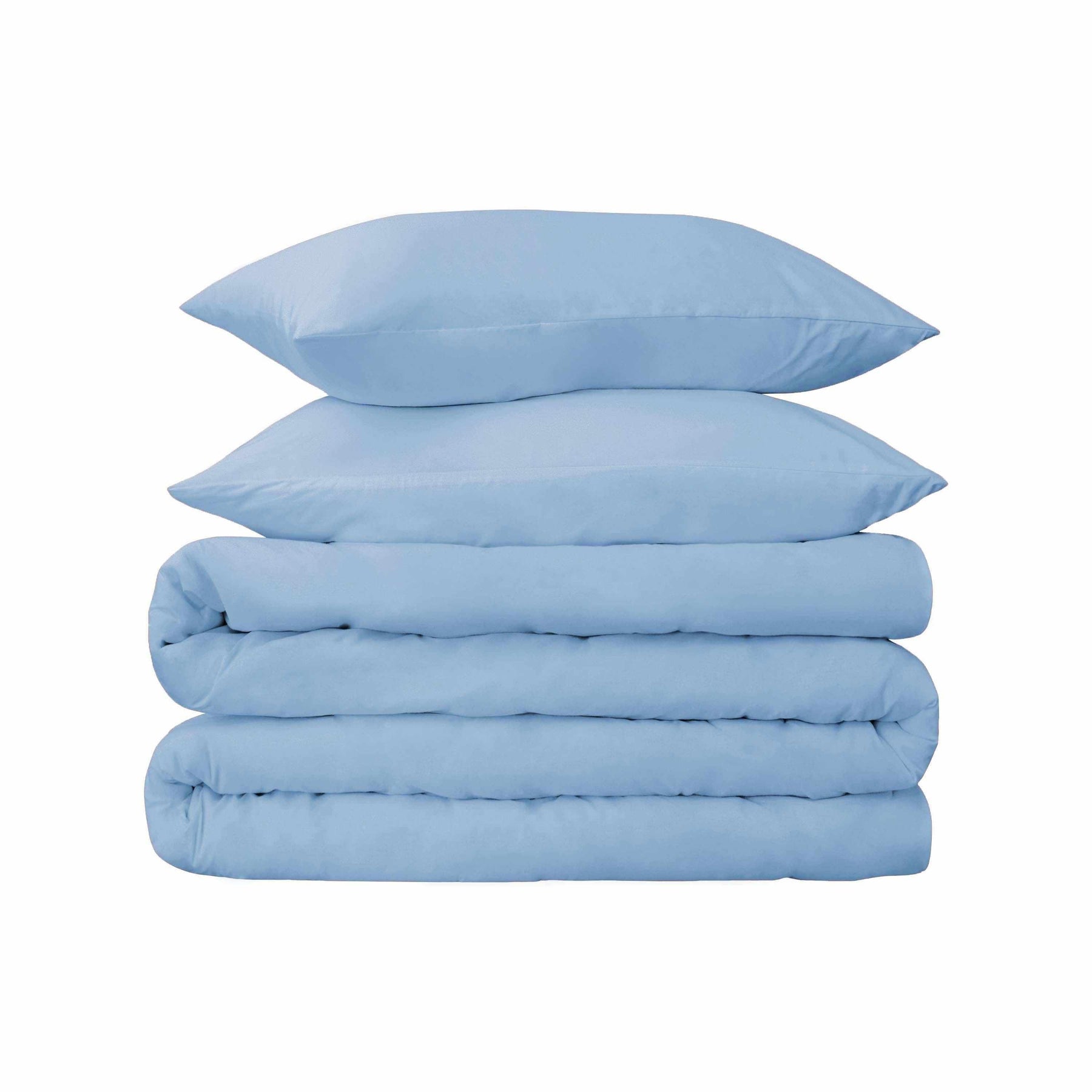  Superior Egyptian Cotton 700 Thread Count Breathable 3-Piece Duvet Cover Bedding Set - Light Blue