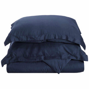  Superior Egyptian Cotton 700 Thread Count Breathable 3-Piece Duvet Cover Bedding Set - Navy Blue