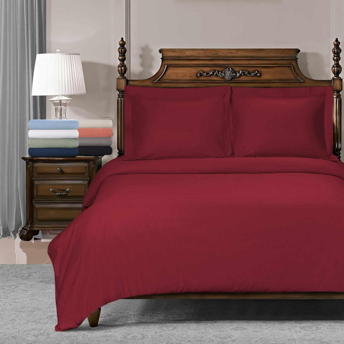 Egyptian Cotton 700 Thread Count Breathable 3-Piece Duvet Cover Bedding Set-Duvet Cover Set by Superior-Home City Inc