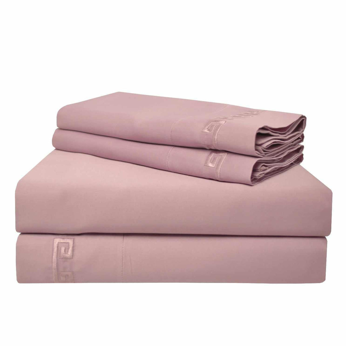 Embroidered 600-Thread Count Deep Pocket Cotton Greek Key Sheet Set-Sheet Set by Superior-Home City Inc