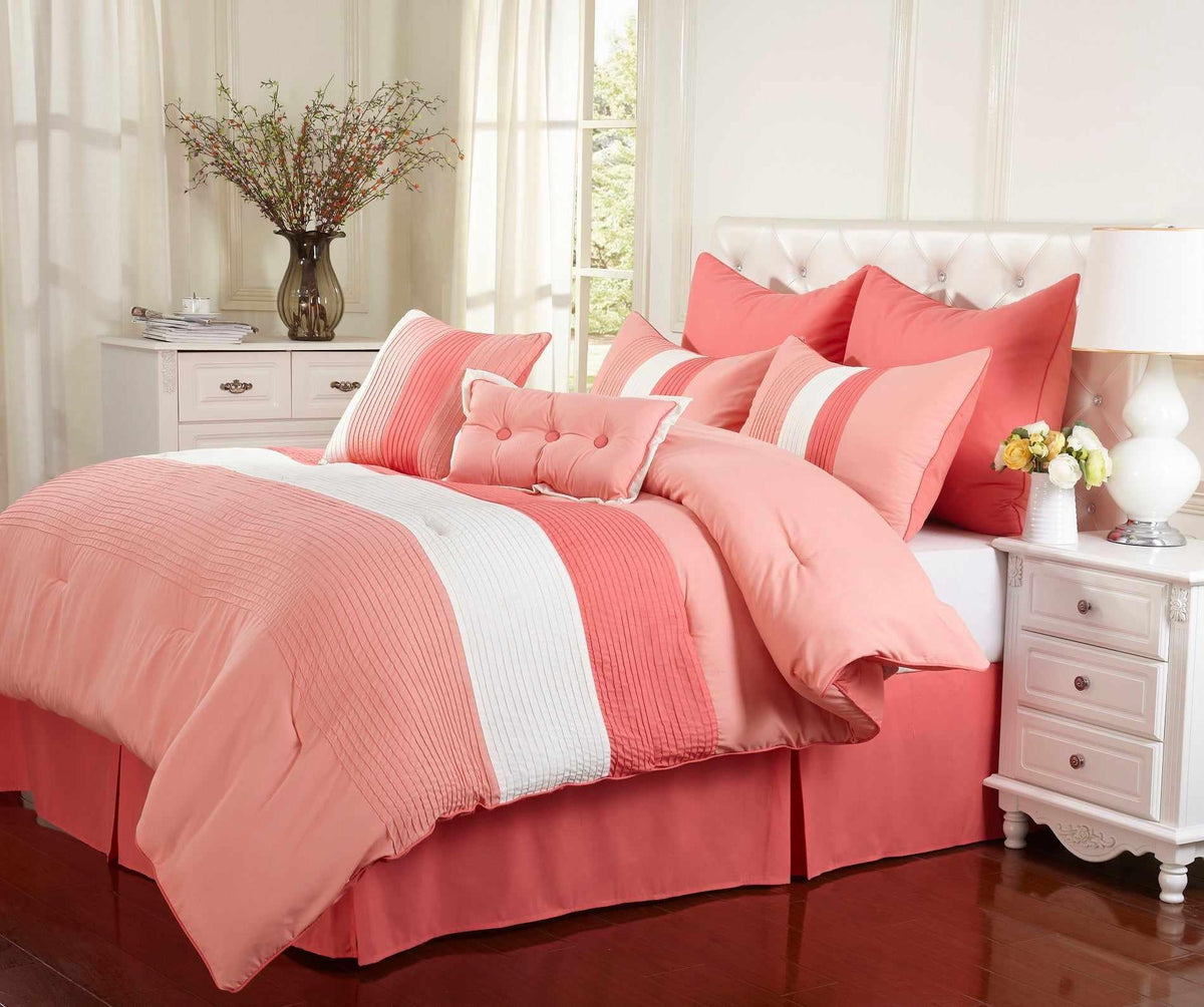 Florence 8-Piece Comforter Set With Shams, Bed Skirt and Pillow-Comforter Set by Superior-Home City Inc
