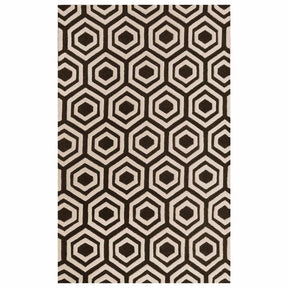 Hand Tufted Geometric Hexagon Contemporary Wool Area Rug-Rugs by Superior-Home City Inc