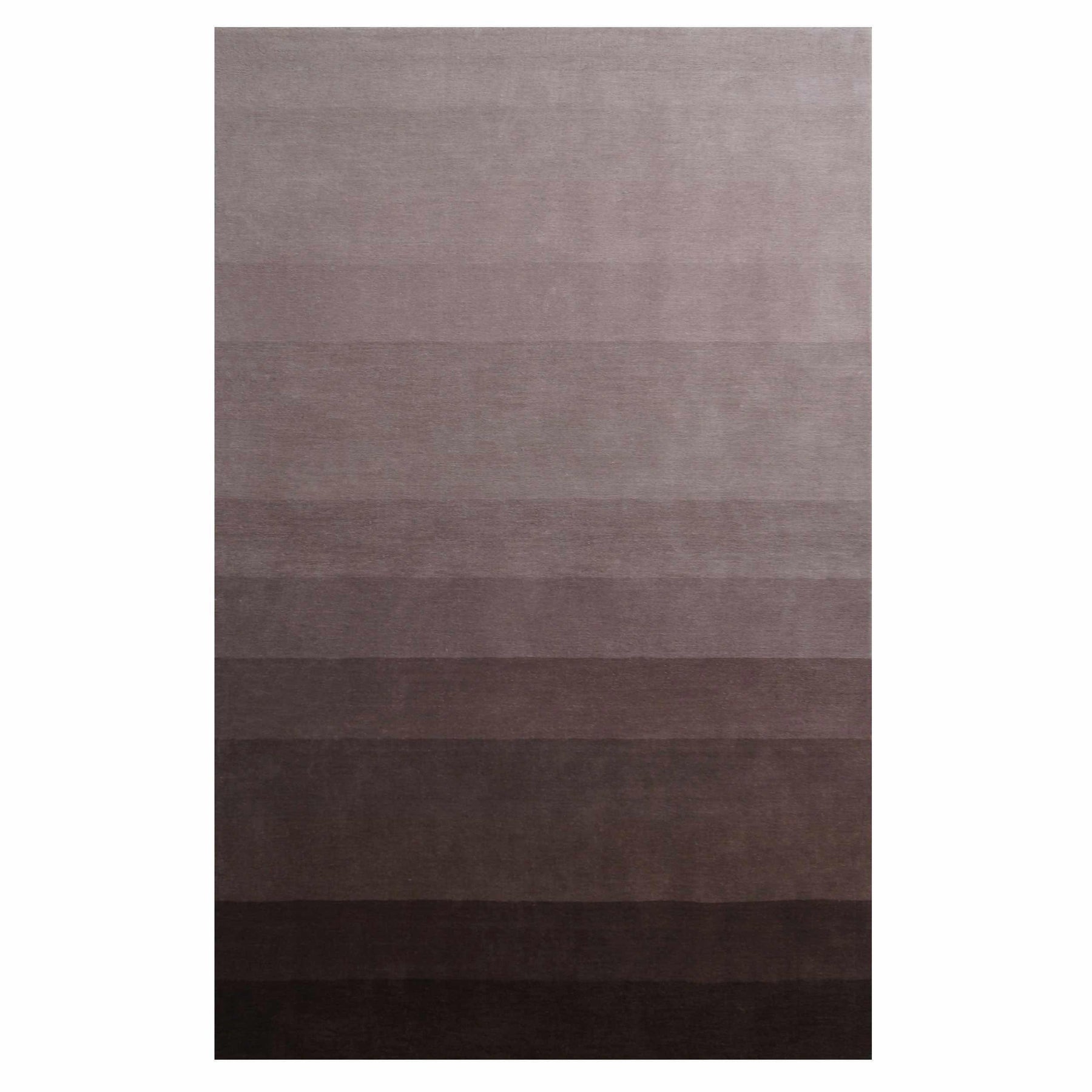  Superior Handwoven Ombre Stripes Wool Area Rug - Brown