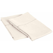 Hem Stitched Cotton Blend 2-Piece Pillowcase Set - Ivory