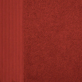 Premium Turkish Cotton Jacquard Herringbone and Solid 6-Piece Hand Towel Set -  Maroon