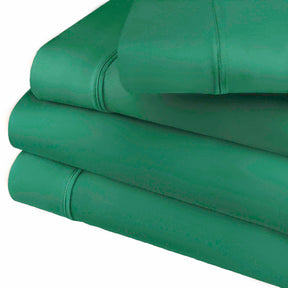 Superior Premium Plush Solid Deep Pocket Cotton Blend Bed Sheet Set - Hunter Green