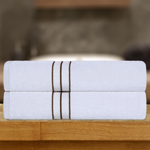 Ultra Plush Turkish Cotton Super Absorbent Solid 2-Piece Bath Sheet Set - Latte