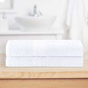 Eco-Friendly Ring Spun Cotton Towel Set - White