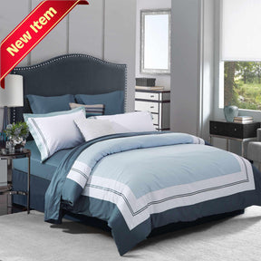 Meridian 300-Thread Count Cotton Embroidered Duvet Cover and Sham Set-Duvet Cover Set by Superior-Home City Inc