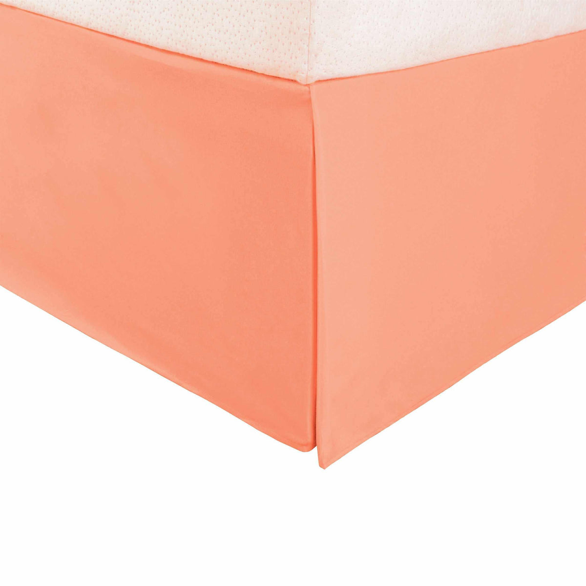 Microfiber Wrinkle-Free Solid 15-Inch Drop Bed Skirt - Coral