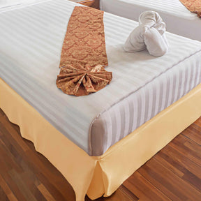 Microfiber Wrinkle-Free Solid 15-Inch Drop Bed Skirt - Gold