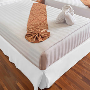 Microfiber Wrinkle-Free Solid 15-Inch Drop Bed Skirt - White