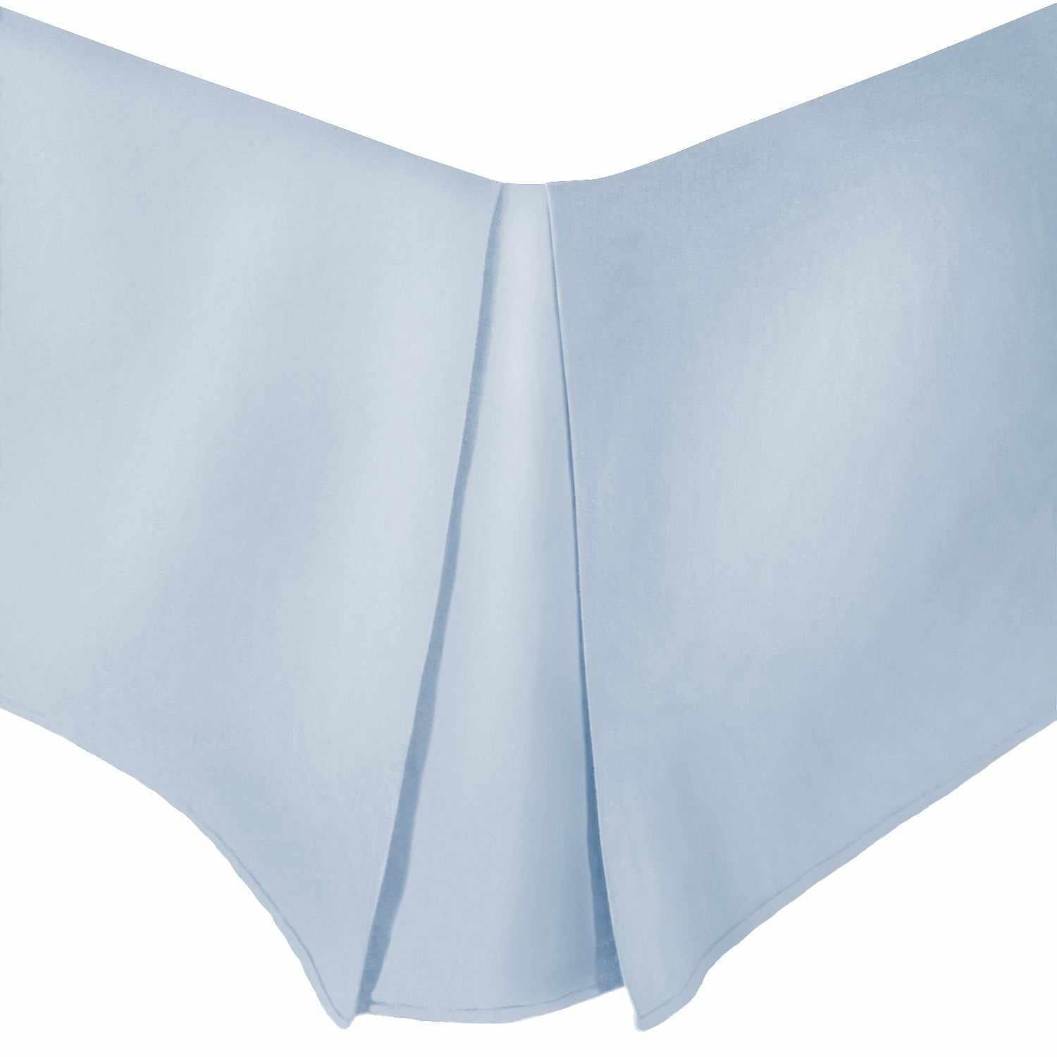 Microfiber Wrinkle-Free Solid 15-Inch Drop Bed Skirt - Light Blue