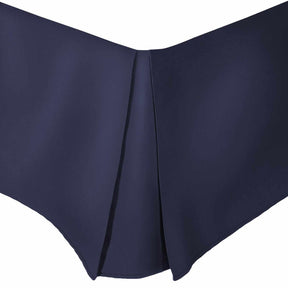 Microfiber Wrinkle-Free Solid 15-Inch Drop Bed Skirt - Navy Blue