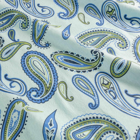  Superior Modern Cotton Flannel Paisley or Solid Deep Pocket Sheet Set - Light Blue