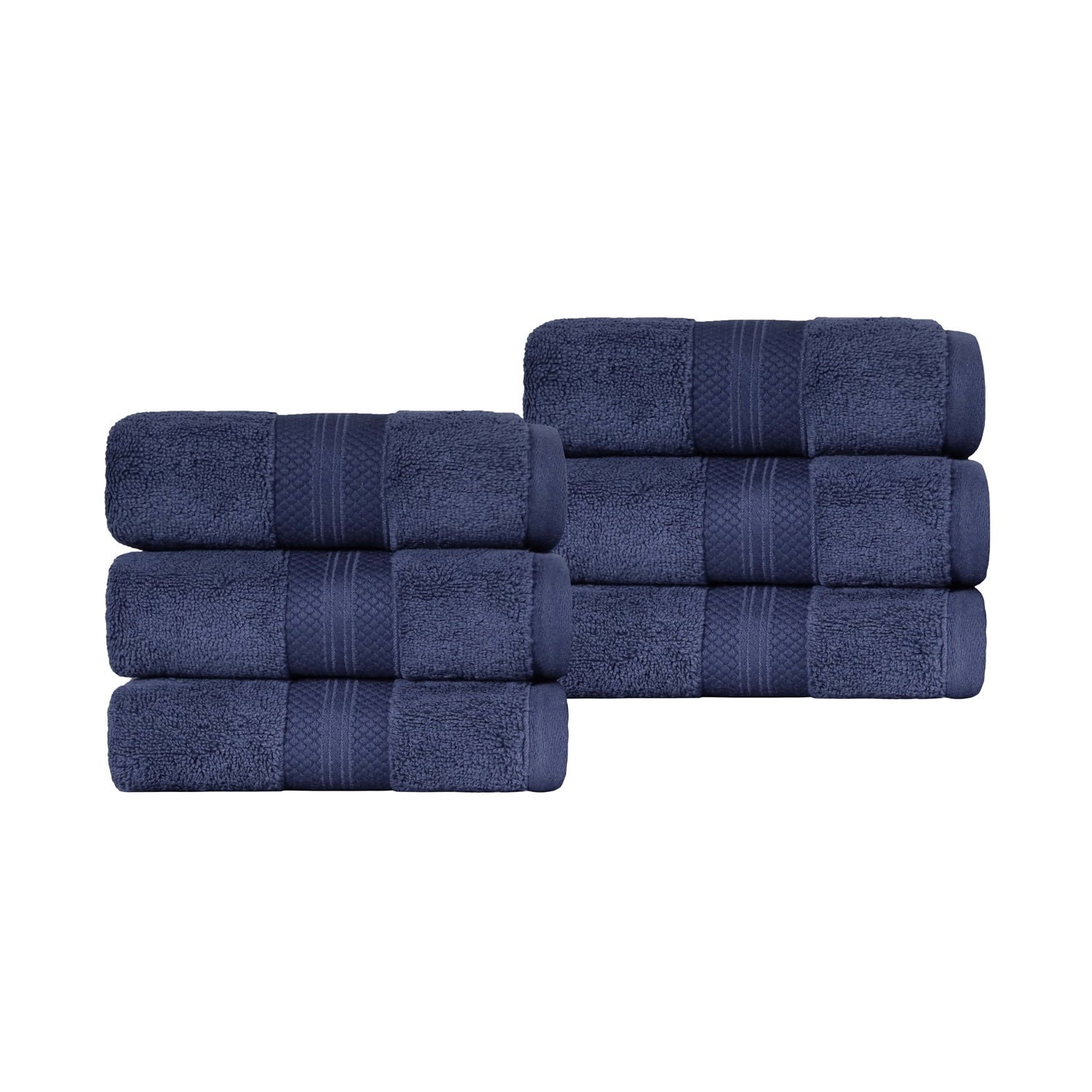 Superior Premium Turkish-Cotton Assorted Towel Set - Navy Blue