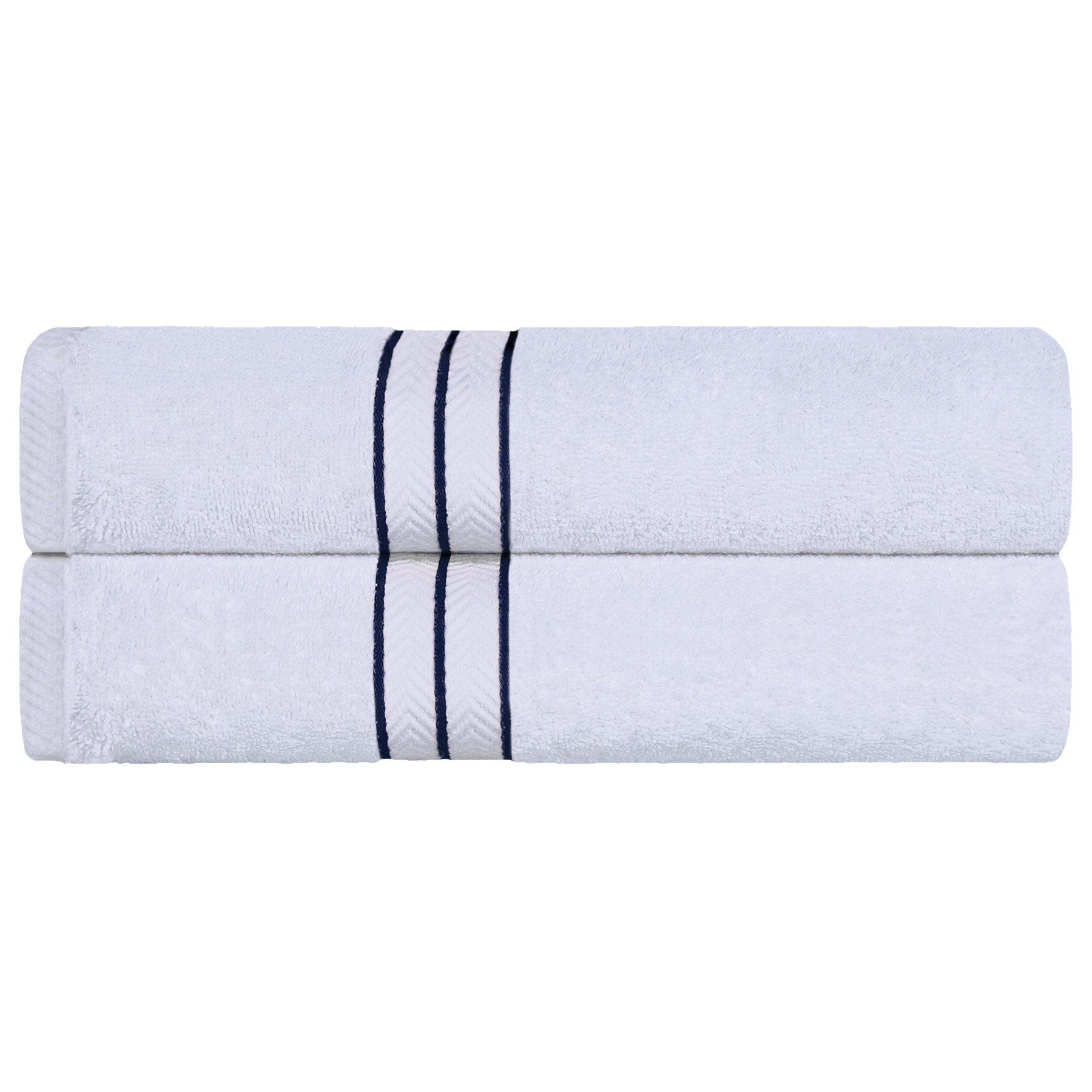 Ultra Plush Turkish Cotton Super Absorbent Solid 2-Piece Bath Sheet Set - Navy Blue