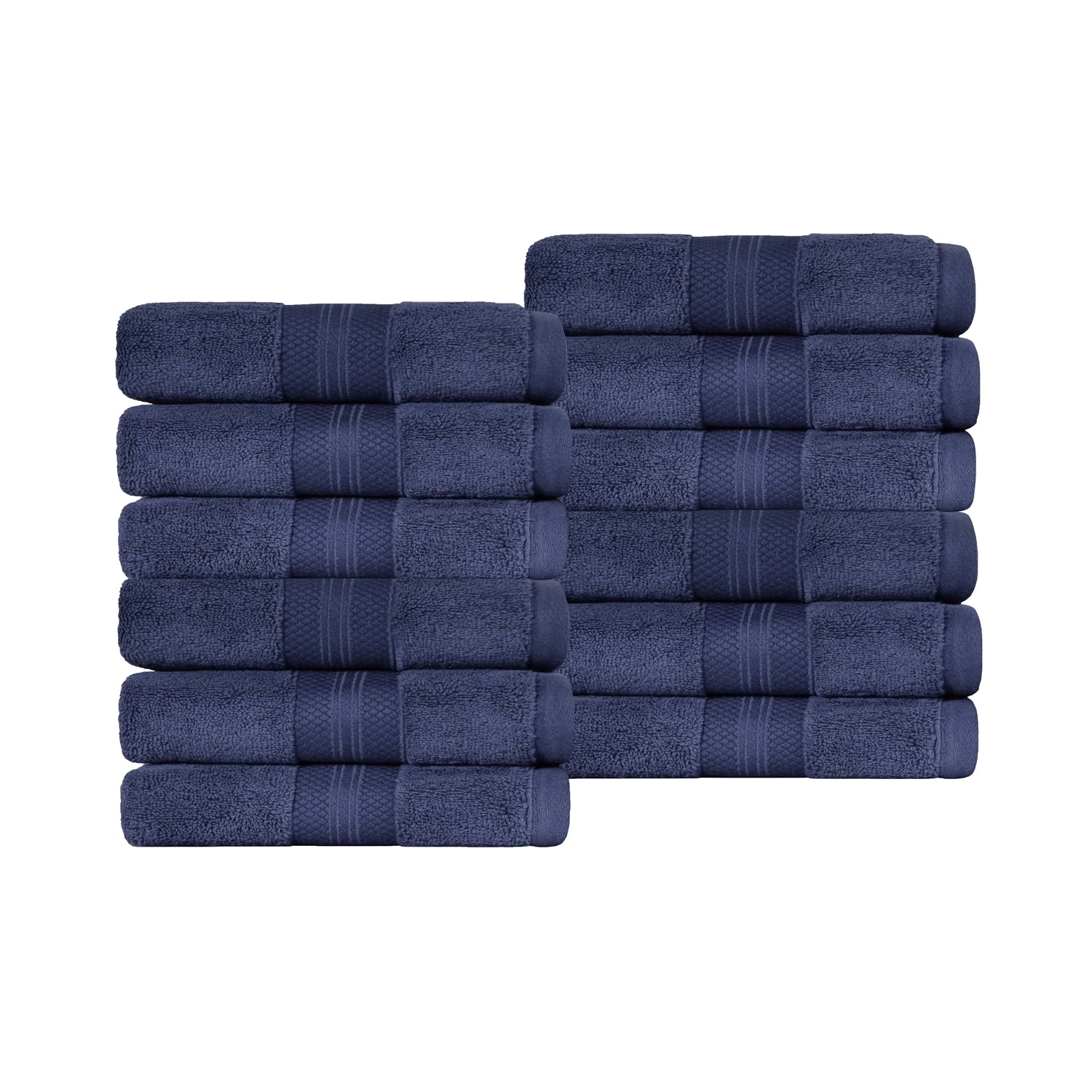 Superior Premium Turkish-Cotton Assorted Towel Set - Navy Blue